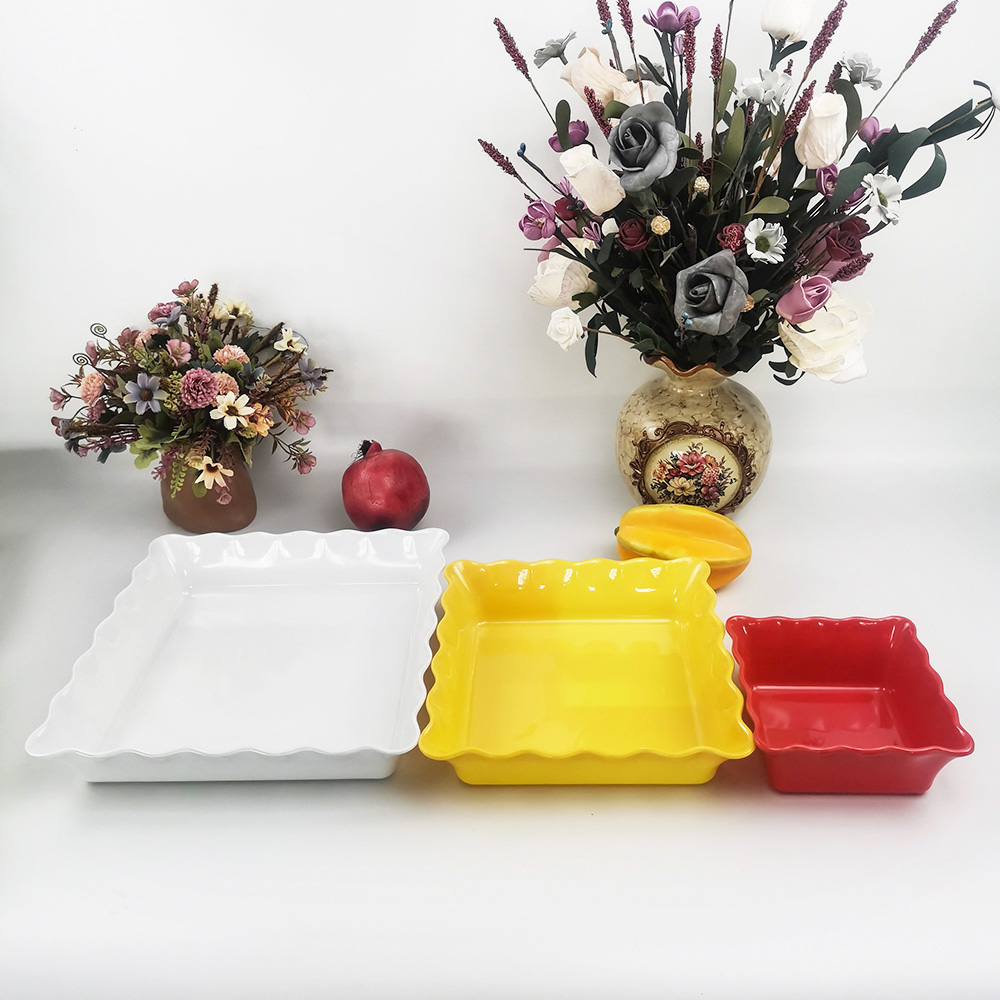 Thiết kế độc đáo nhà bếp hình vuông gợn sóng bát salad trái cây