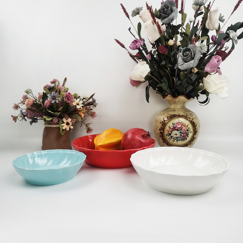 Hình tròn gốm sứ ăn nhẹ salad phổ biến bát gốm sứ cho khách sạn