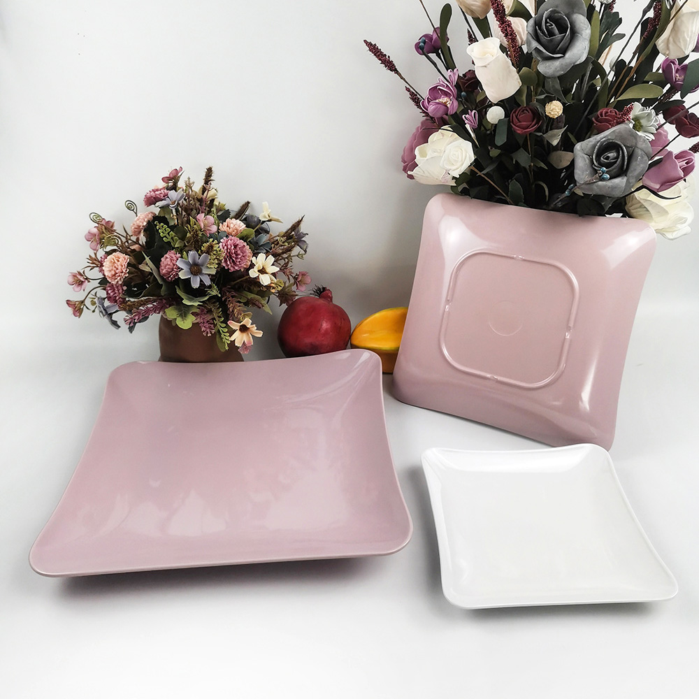 Đĩa ăn Melamine hình vuông không thể phá vỡ cho nhà hàng