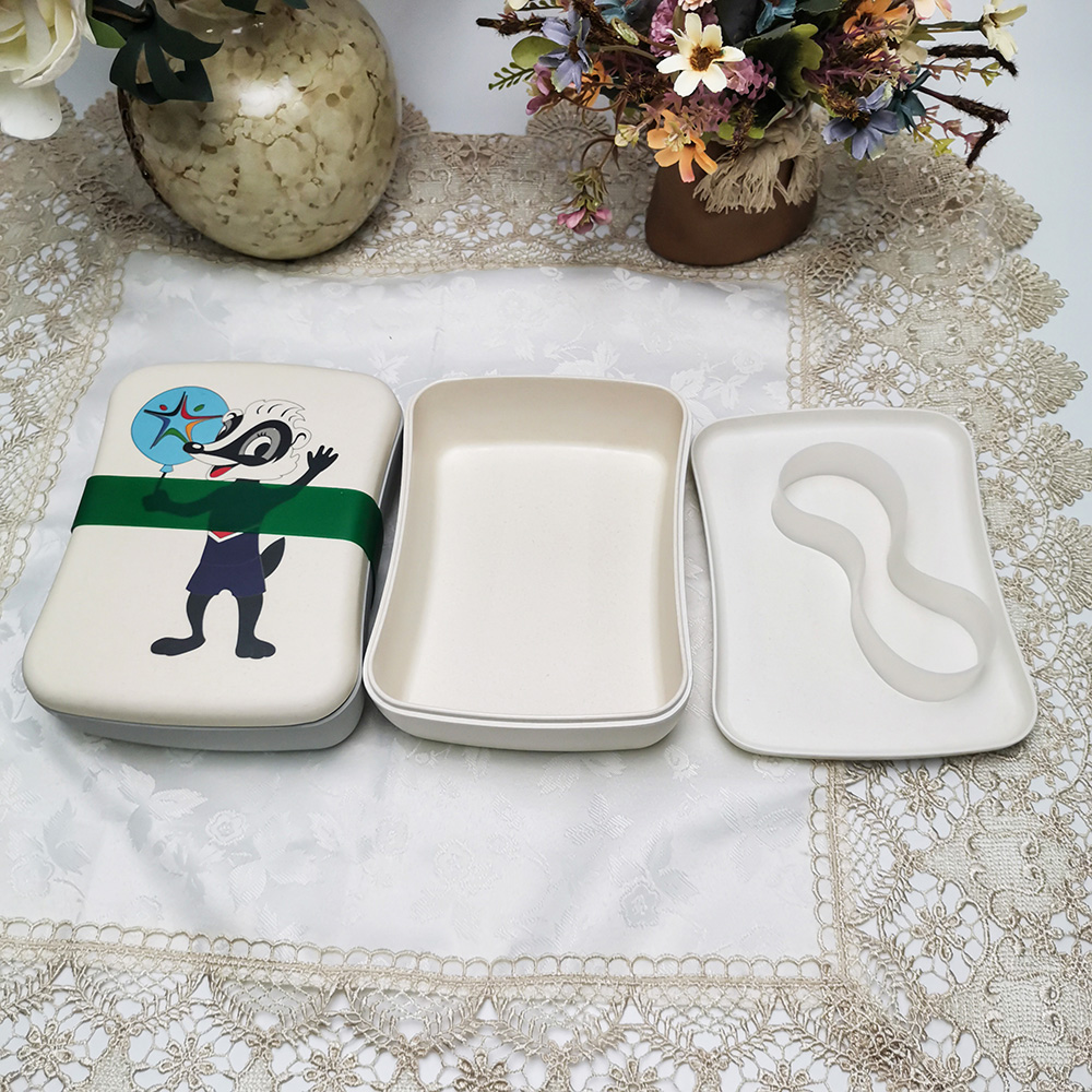 Hộp cơm Bento vuông có thể phân hủy sinh học có màu sắc tùy chỉnh