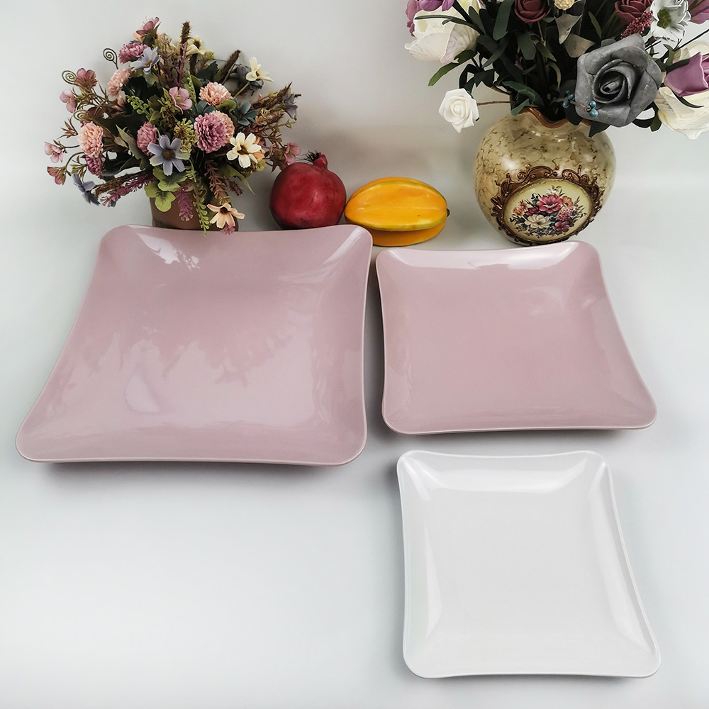Đĩa ăn Melamine hình vuông không thể phá vỡ cho nhà hàng